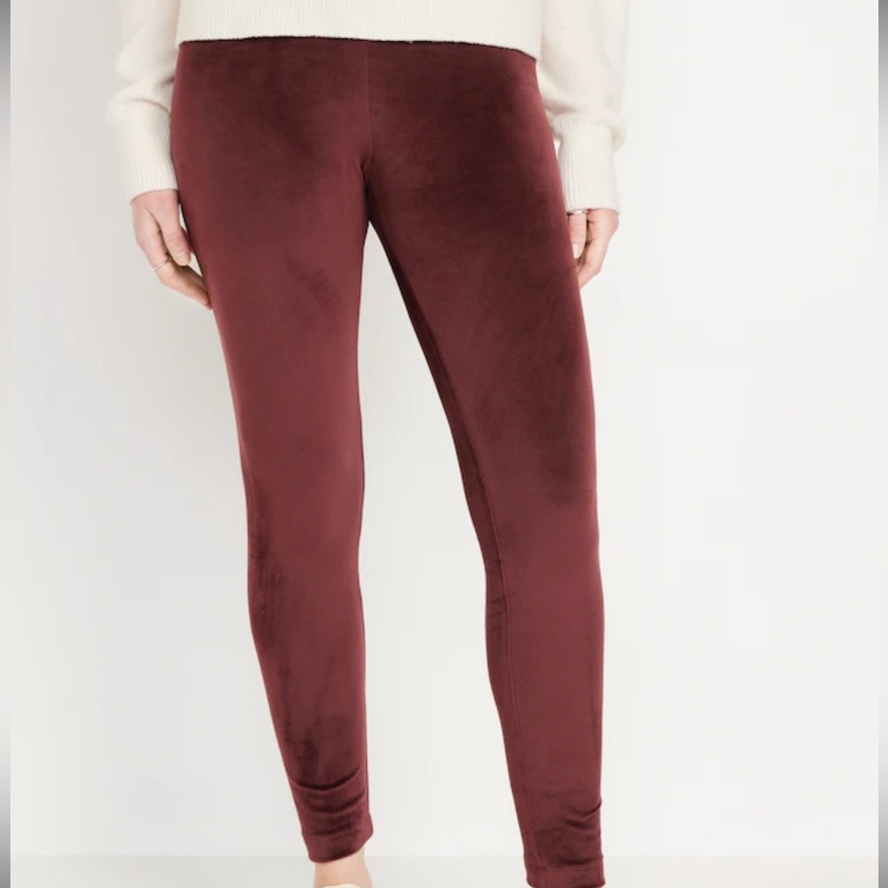 Old Navy High Waisted Velvet Leggings